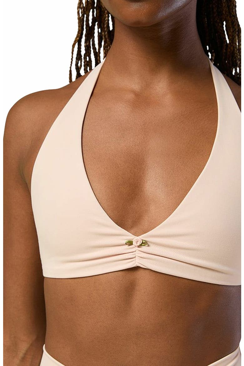 V-neck Halter Bra, Alternate, color, BALLET SLIPPER