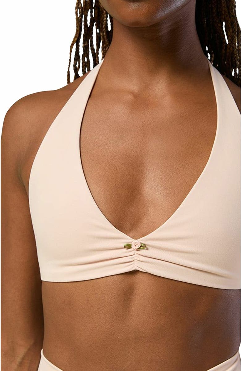 WeWoreWhat V-neck Halter Bra, Alternate, color, 