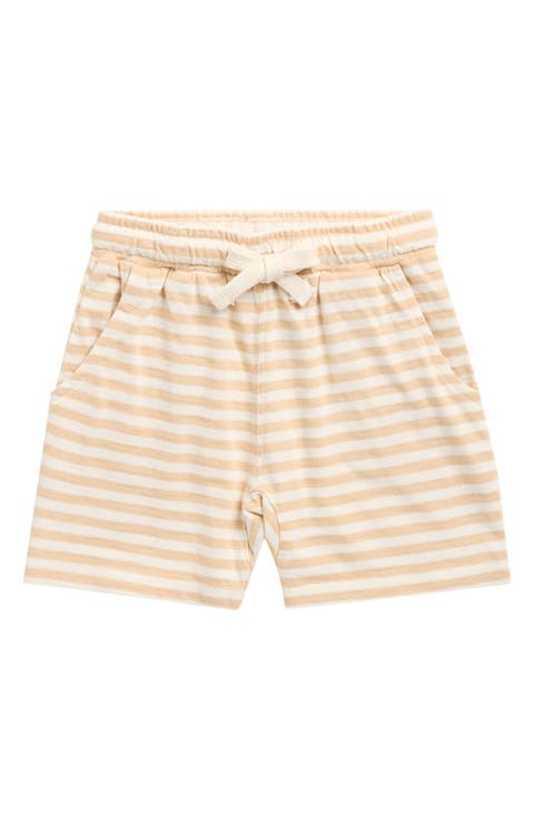 Sam Stripe Cotton Drawstring Shorts (Baby)