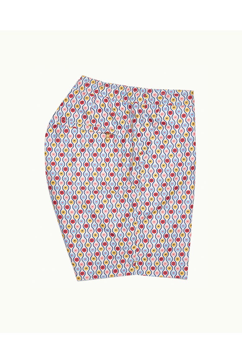 Bulldog Drawcord Mid Length Swim Shorts, Alternate, color, WHITE SAND