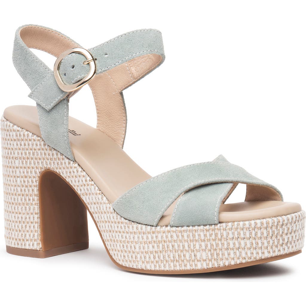 NeroGiardini Ankle Strap Platform Sandal in Mint  product