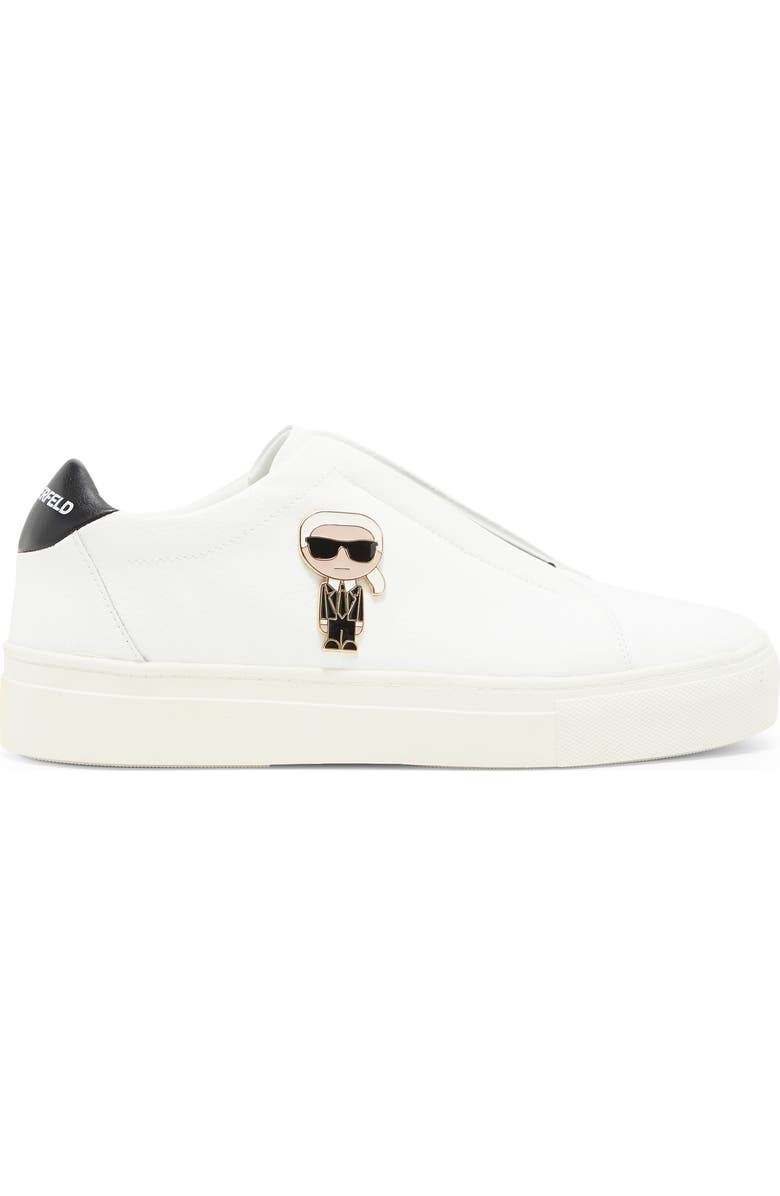 KARL LAGERFELD PARIS Ceci Slip-On Sneaker, Alternate, color, Bright White/ Black