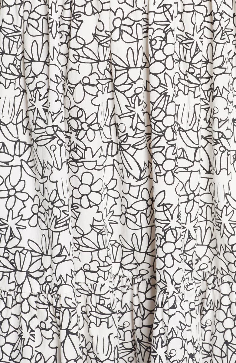 S/W/F Treasure Puff Sleeve Cotton Midi Dress, Alternate, color,