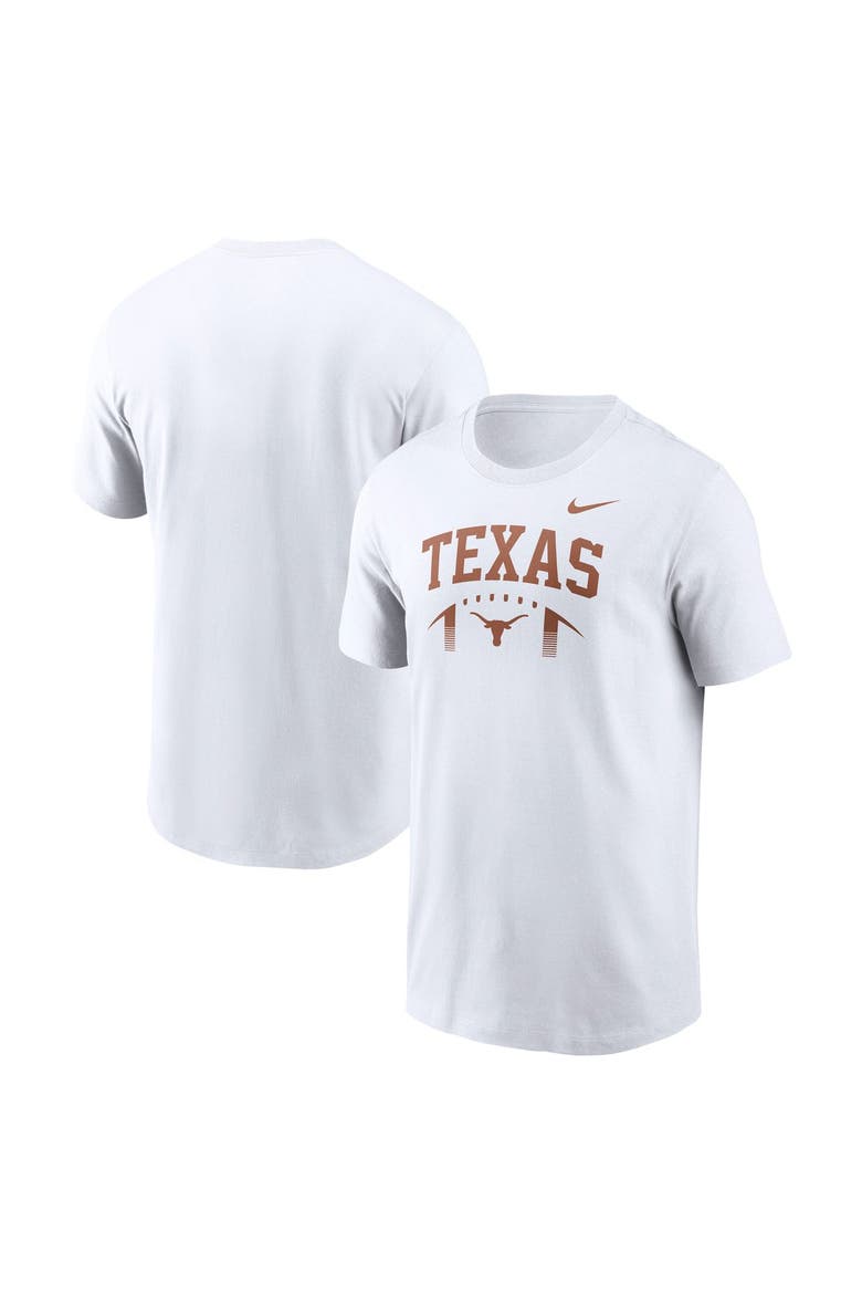 Men's Nike  White Texas Longhorns Primetime Football Icon T-Shirt, Alternate, color, White
