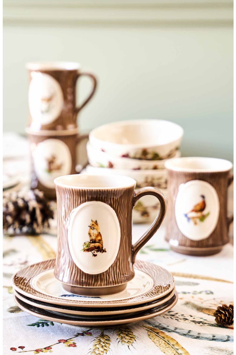 Forest Walk Fox Mug, Alternate, color, CAFE AU LAIT