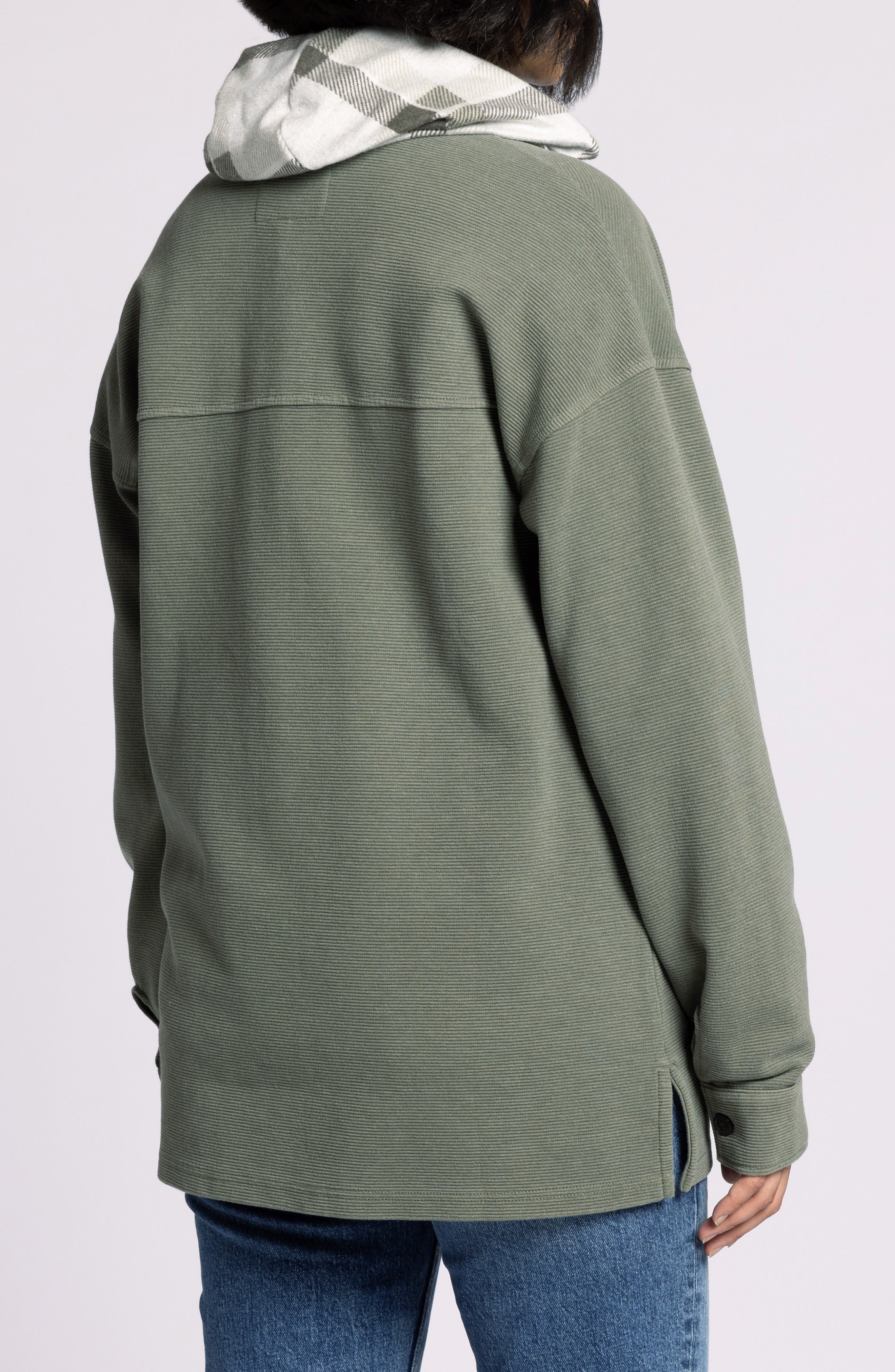 Brooke Oversize Cotton Blend Shirt Jacket - image 4