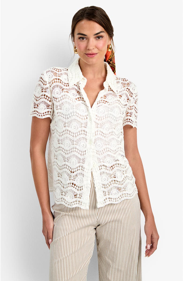 Trina Turk Triton Top, Alternate, color, Whitewash