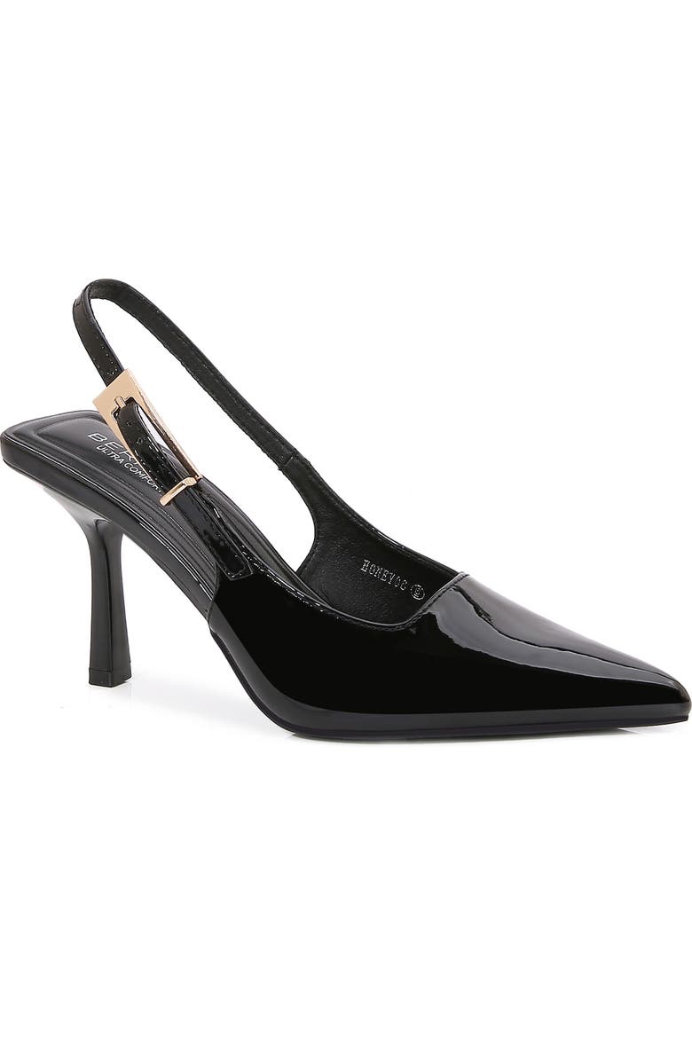 BERNESS Honey Pointed Toe Slingback Pump, Main, color, Black