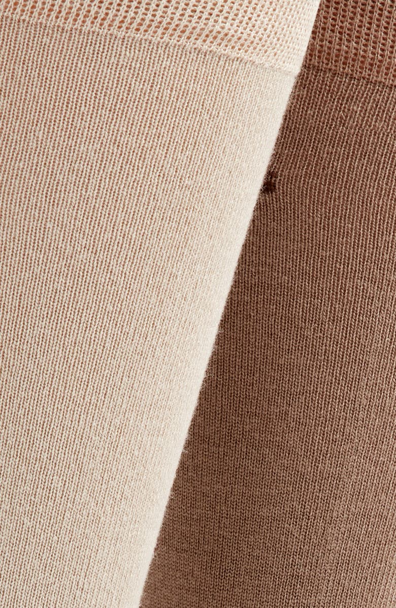 BOSS Assorted 2-Pack Solid Dress Socks, Alternate, color, Open Brown