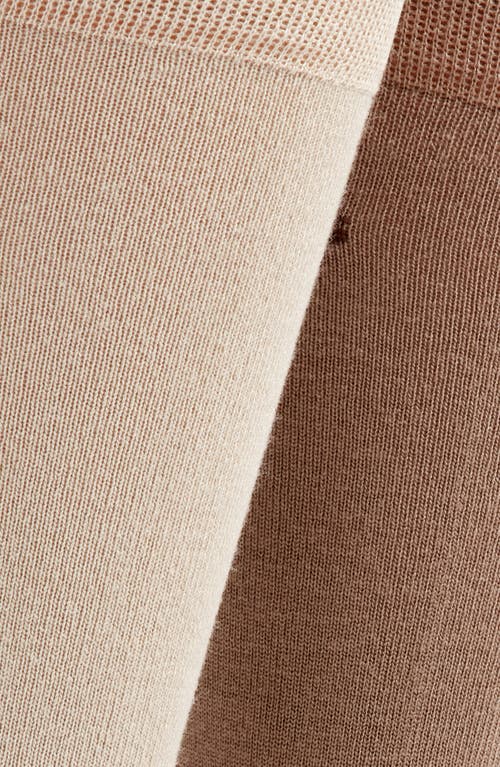Hugo Boss Boss Assorted 2-pack Solid Dress Socks In Brown