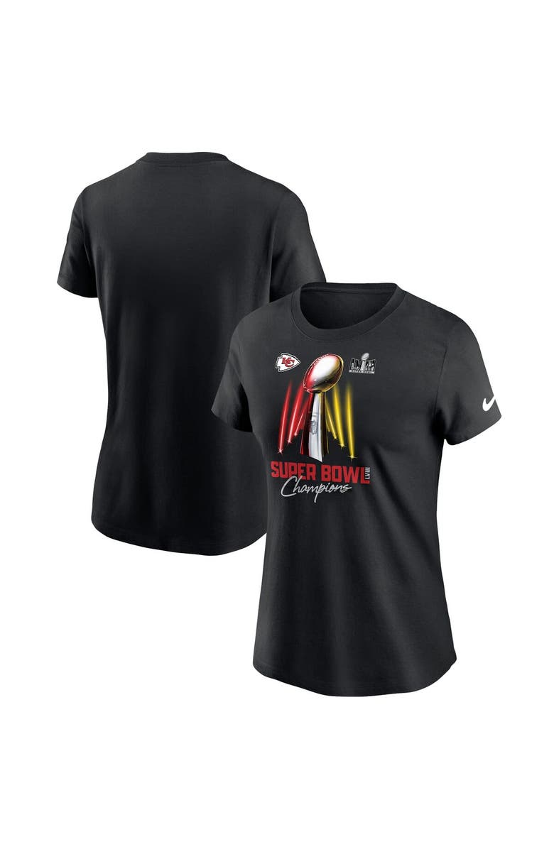 Nike Women's Nike  Black Kansas City Chiefs Super Bowl LVIII Champions Lombardi Trophy T-Shirt, Alternate, color, 