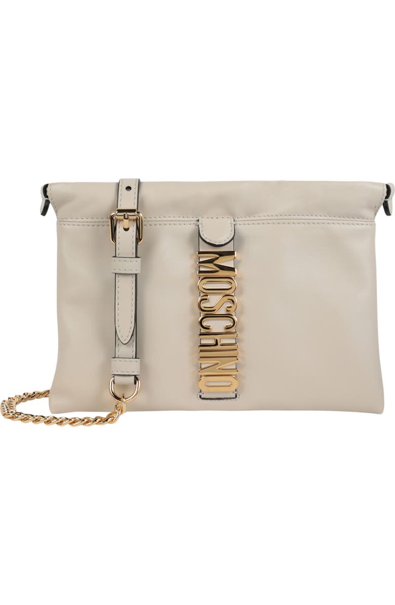 Moschino Belt Logo Crossbody Bag, Main, color,
