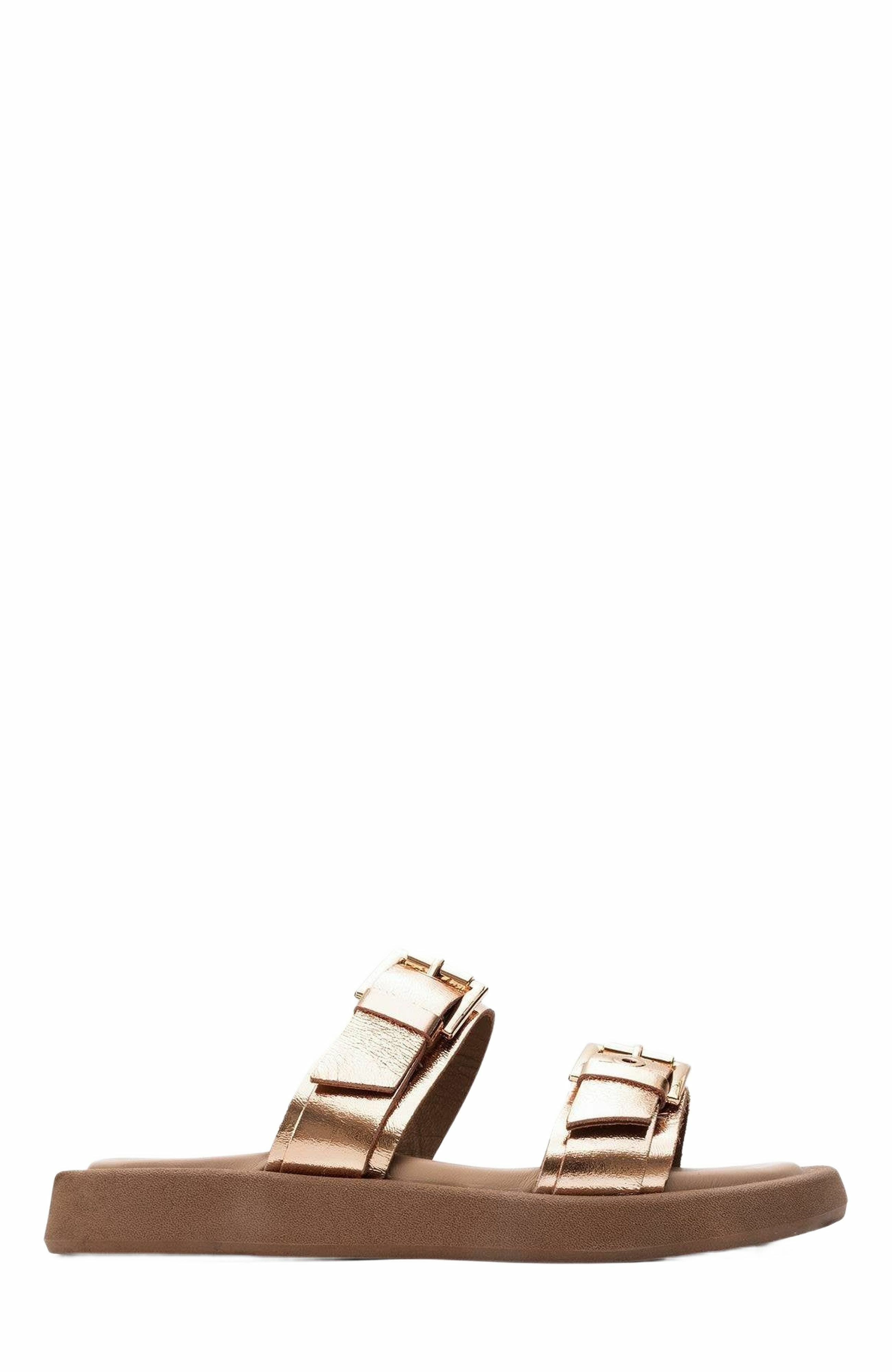 Finezza Leather Two-Strap Sandal, Alternate, color, Rose Leather