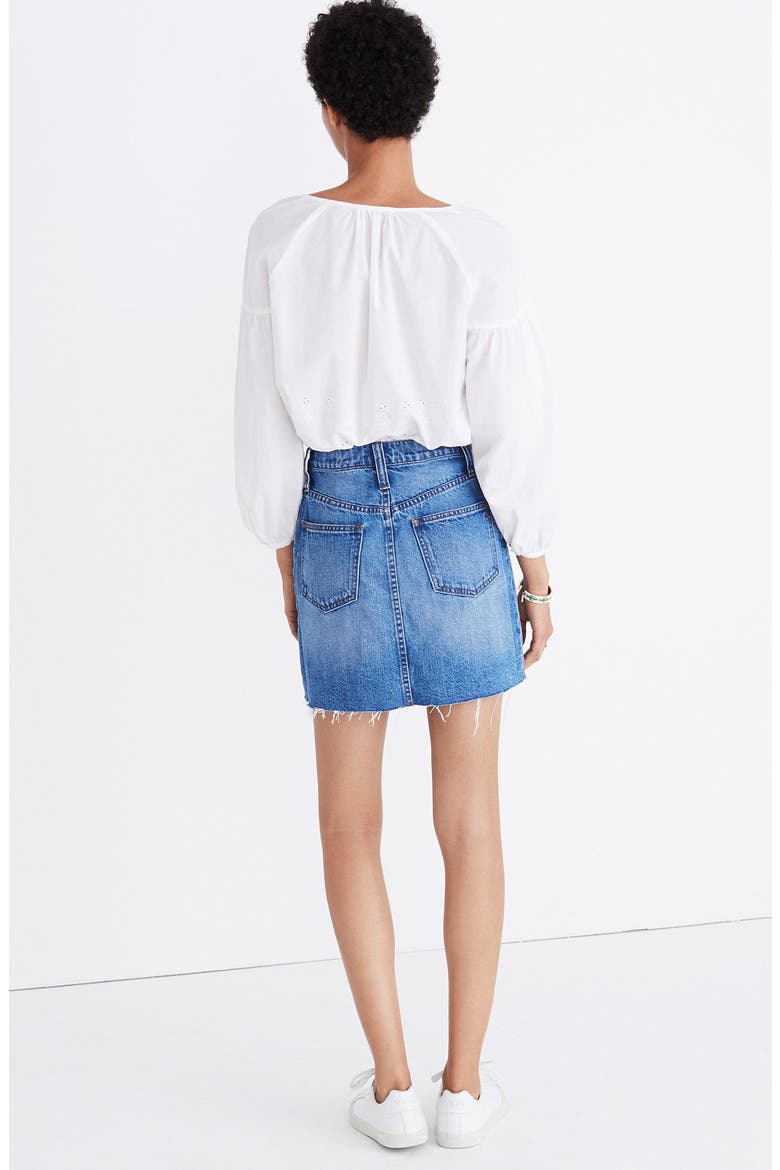 Frisco Denim Miniskirt, Alternate, color, LEANDRA WASH