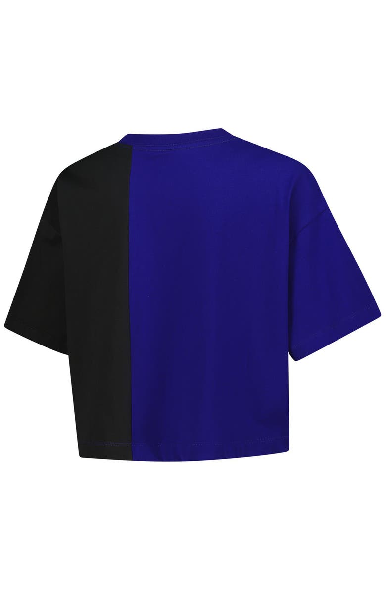 New Era Women
s New Era Royal Los Angeles Dodgers Upcycled Colorblocked Boxy Cropped T-Shirt, Alternate, color, Royal