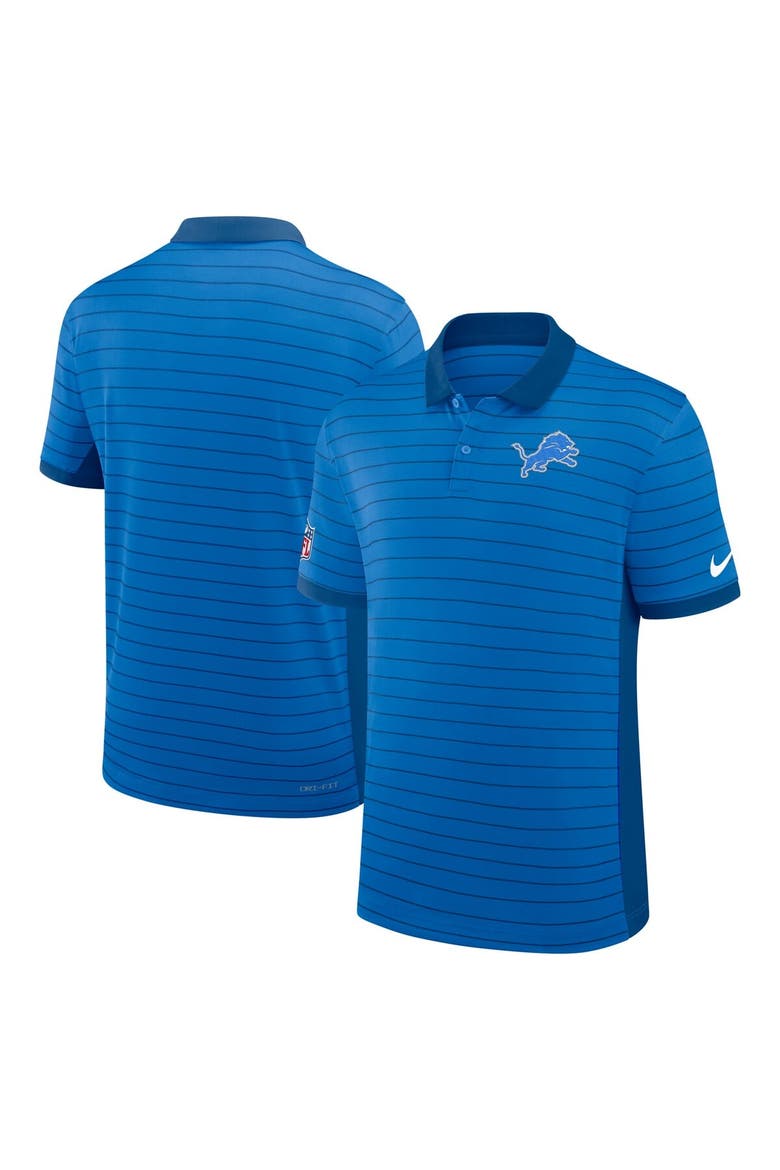 Men's Nike Blue Detroit Lions Sideline Victory Stripe Performance Polo, Alternate, color, Blue