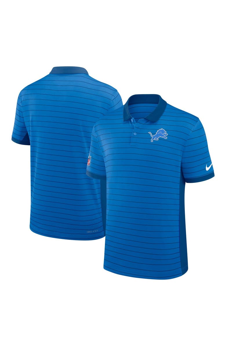 Nike Men's Nike Blue Detroit Lions Sideline Victory Stripe Performance Polo, Alternate, color, 