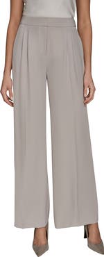 Donna Karan New York Pleated Wide Leg Pants