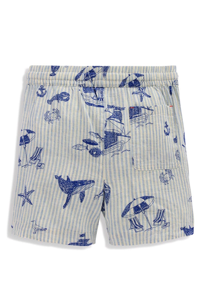 Kids' Linen & Cotton Shorts, Alternate, color, STRIPE SEASIDE