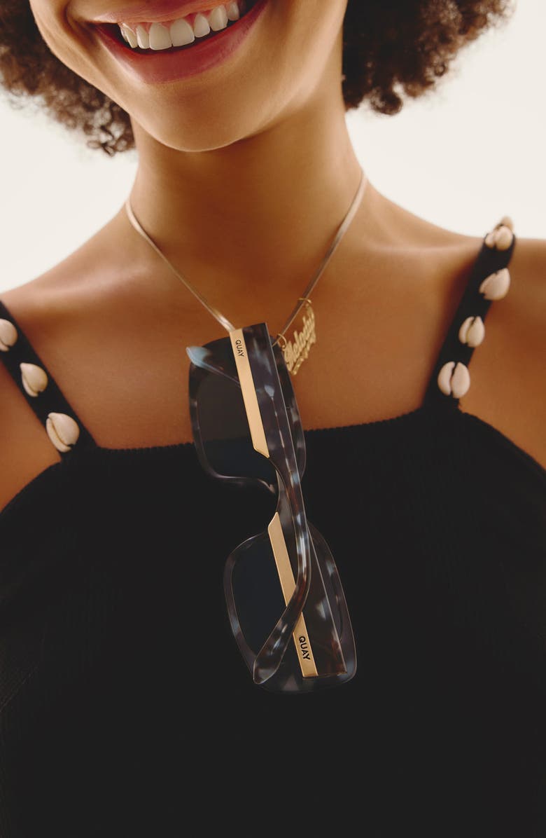 QUAY Karma 53mm Gradient Square Sunglasses, Alternate, color, Storm Tort/ Smoke