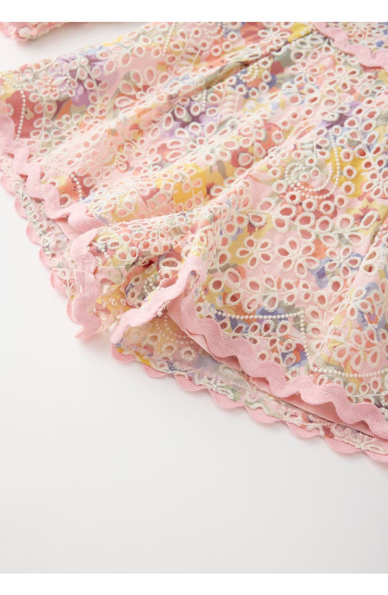 Marlo Kids Alanna Embroidered Romper, Alternate, color, Multi