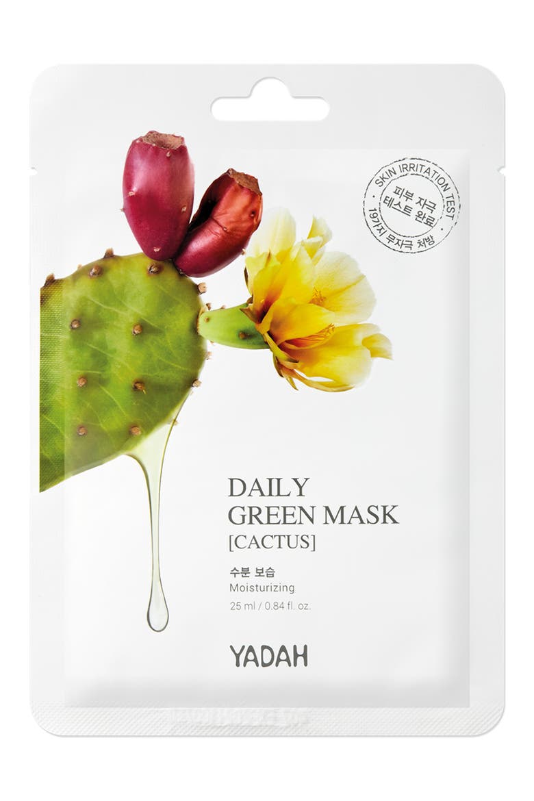 Daily Green Cactus Sheet Mask, Main, color, NO COLOR
