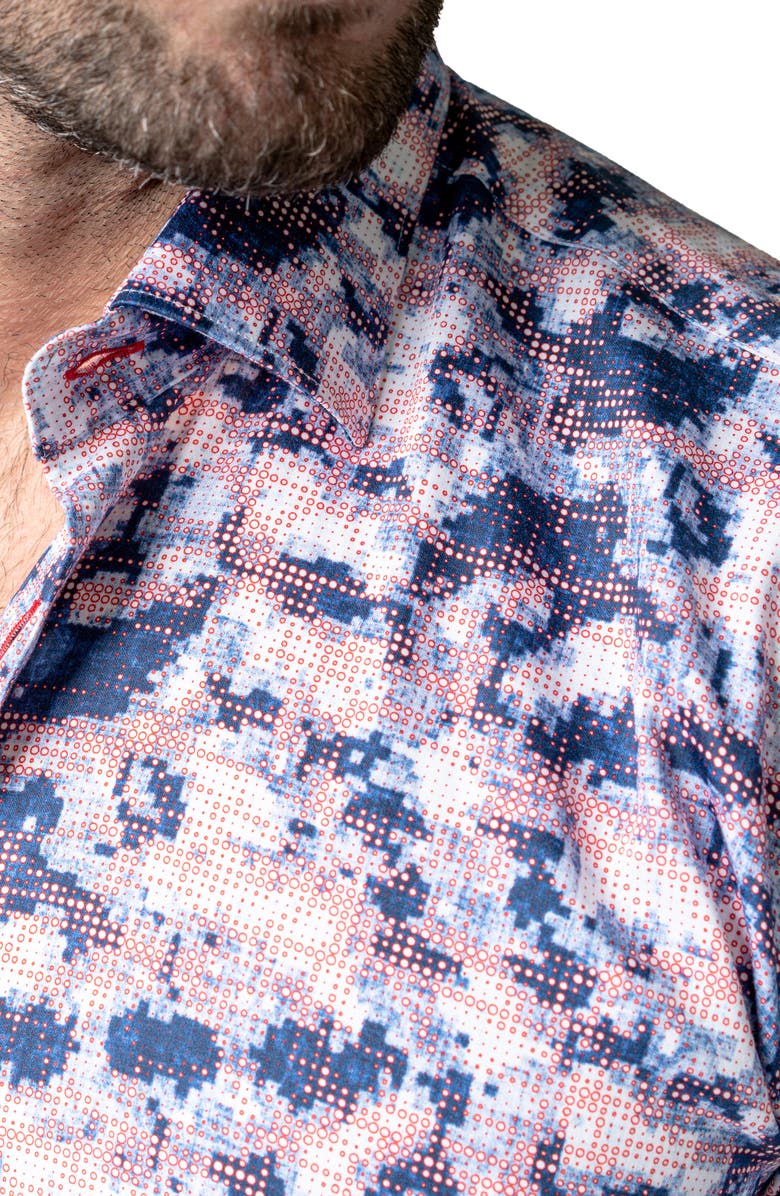 Maceoo Fibonacci Rad Contemporary Fit Button-Up Shirt, Alternate, color, Blue