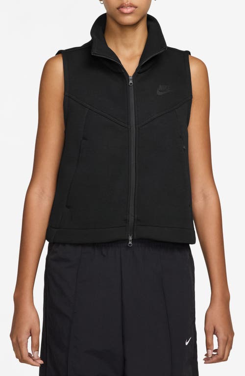 Nike Sportswear Tech Fleece Vest In Black/black
