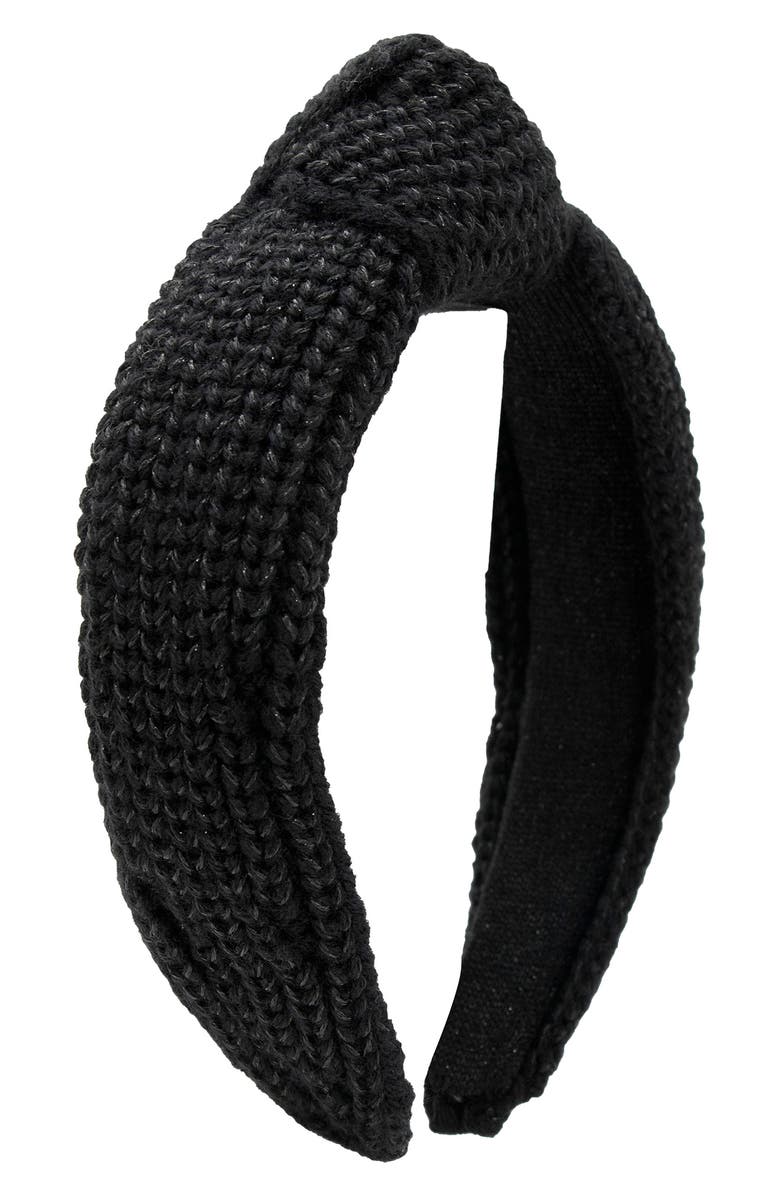 Kate Spade New York metallic bow headband, Main, color, 