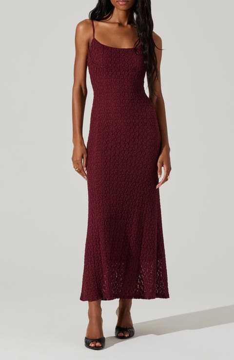 Renaisse Open Stitch Cotton Blend Dress