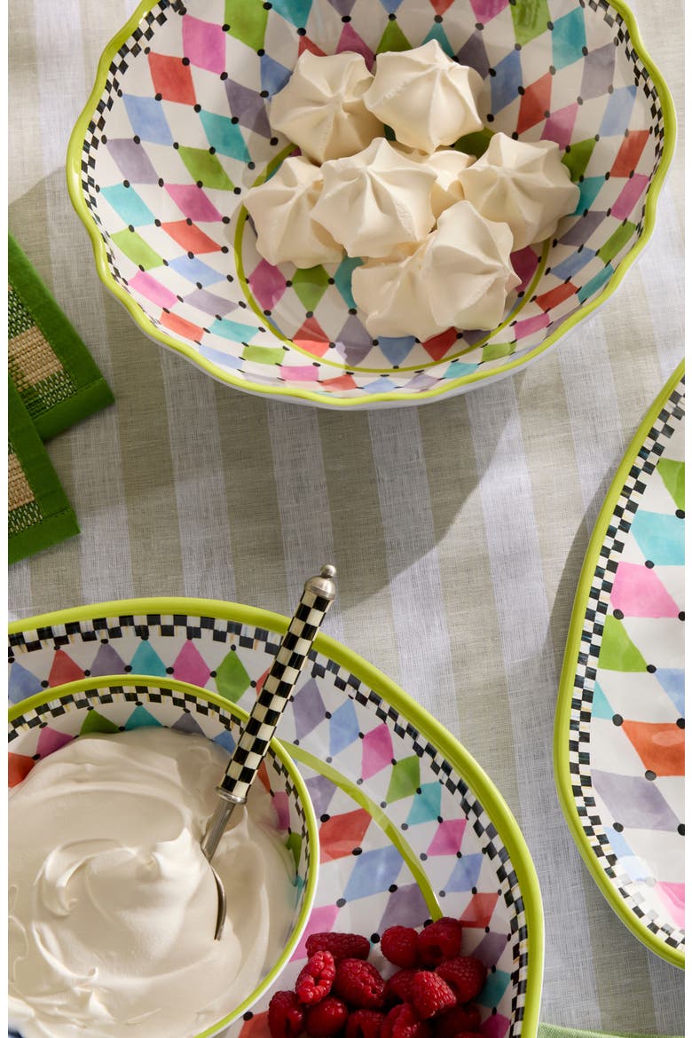 Palm Springs Melamine Serving Bowl, Alternate, color, WHITE MULTI