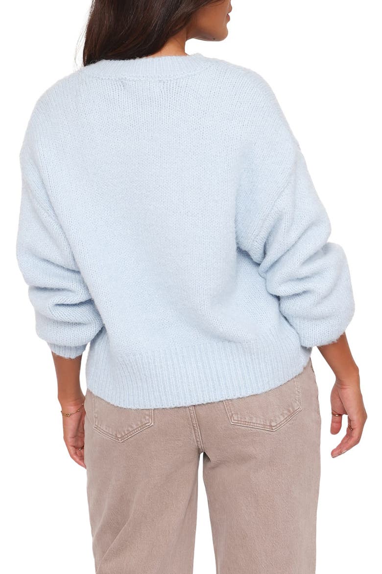 Lucah Fuzzy Cardigan, Alternate, color, BABY BLUE