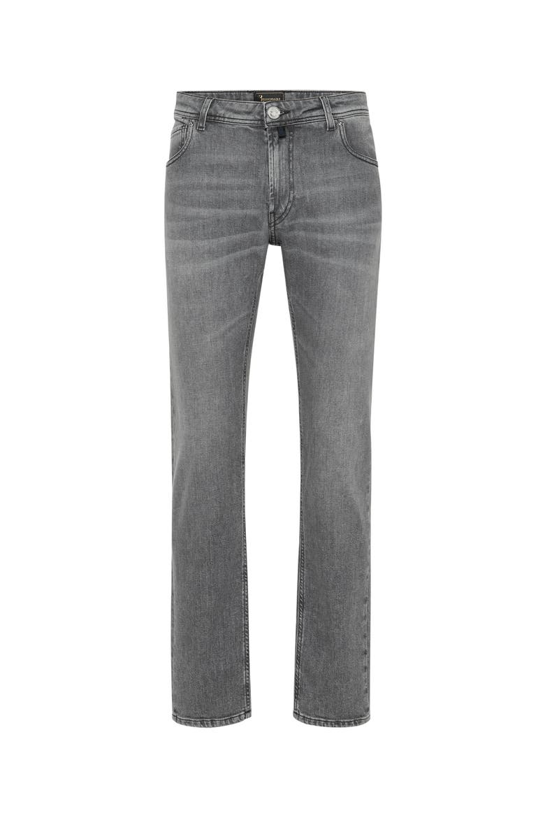Elaphe 5 Pockets Super Straight Cut Jeans Men, Main, color, grey