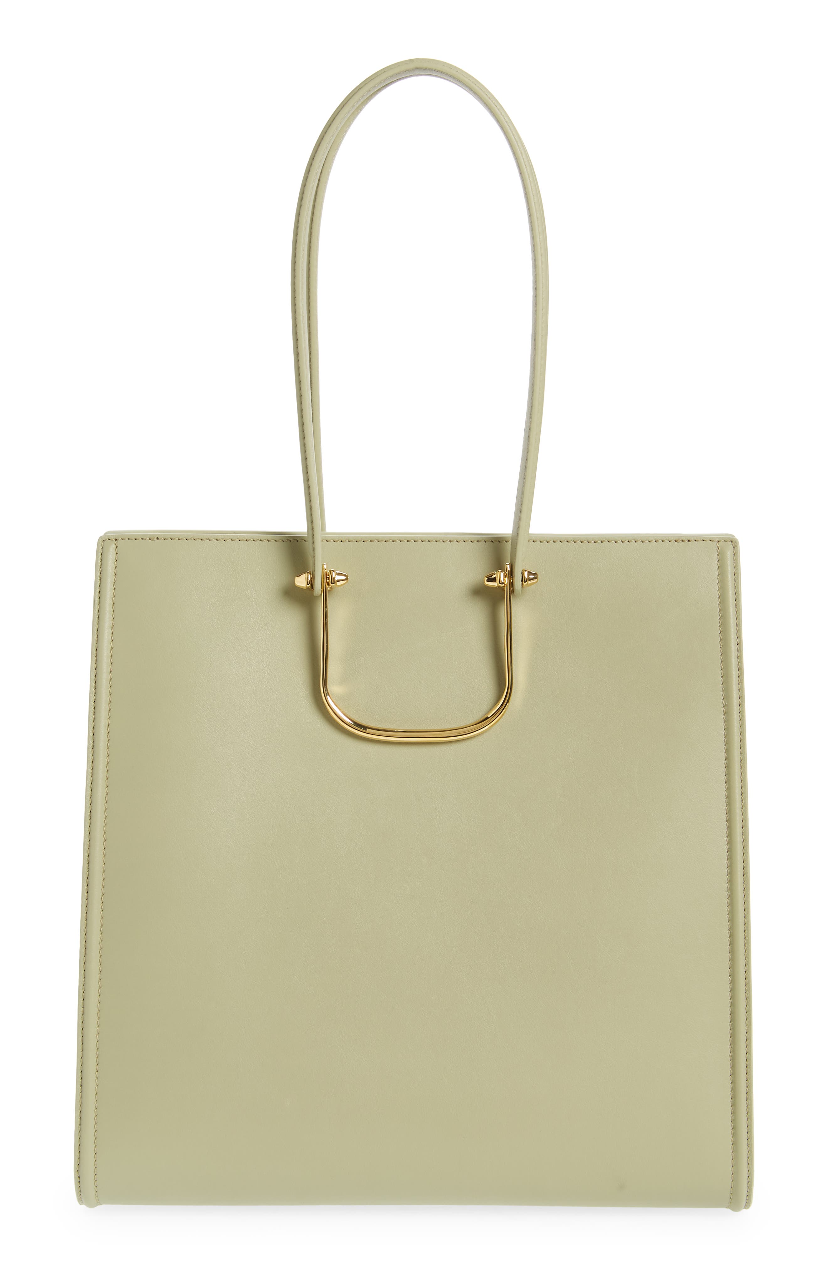 McQueen The Tall Story Leather Tote, Alternate, color, 