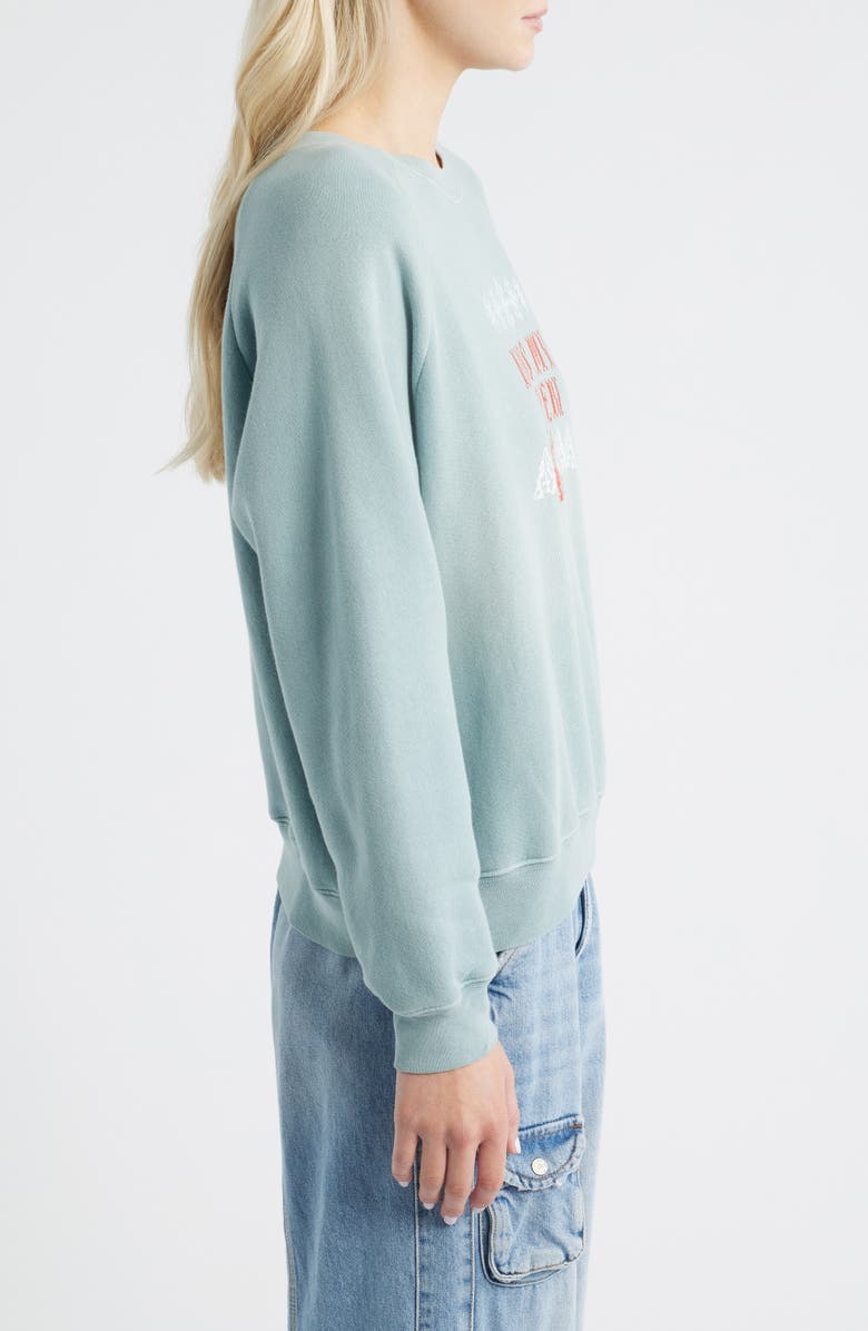 Daydreamer Kiss my Shrunken Cotton Blend Fleece Sweatshirt, Alternate, color, Ethereal Blue