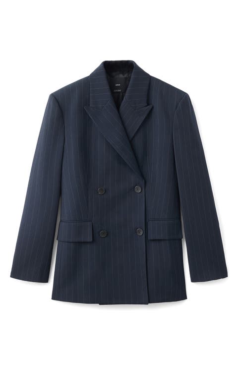 Selection Pinstripe Double Breasted Blazer