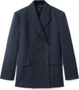 MANGO Selection Pinstripe Double Breasted Blazer