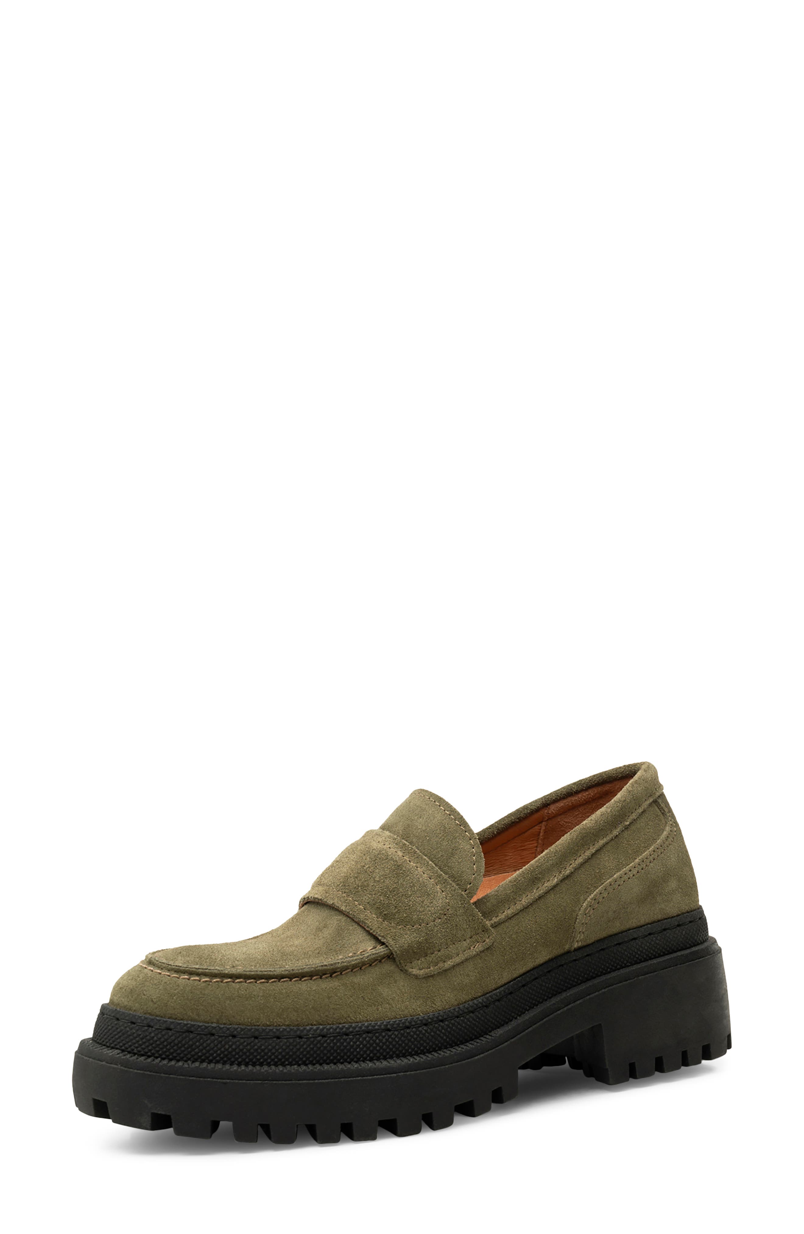 Iona Suede Saddle Loafer, Alternate, color, 916 ALGAE