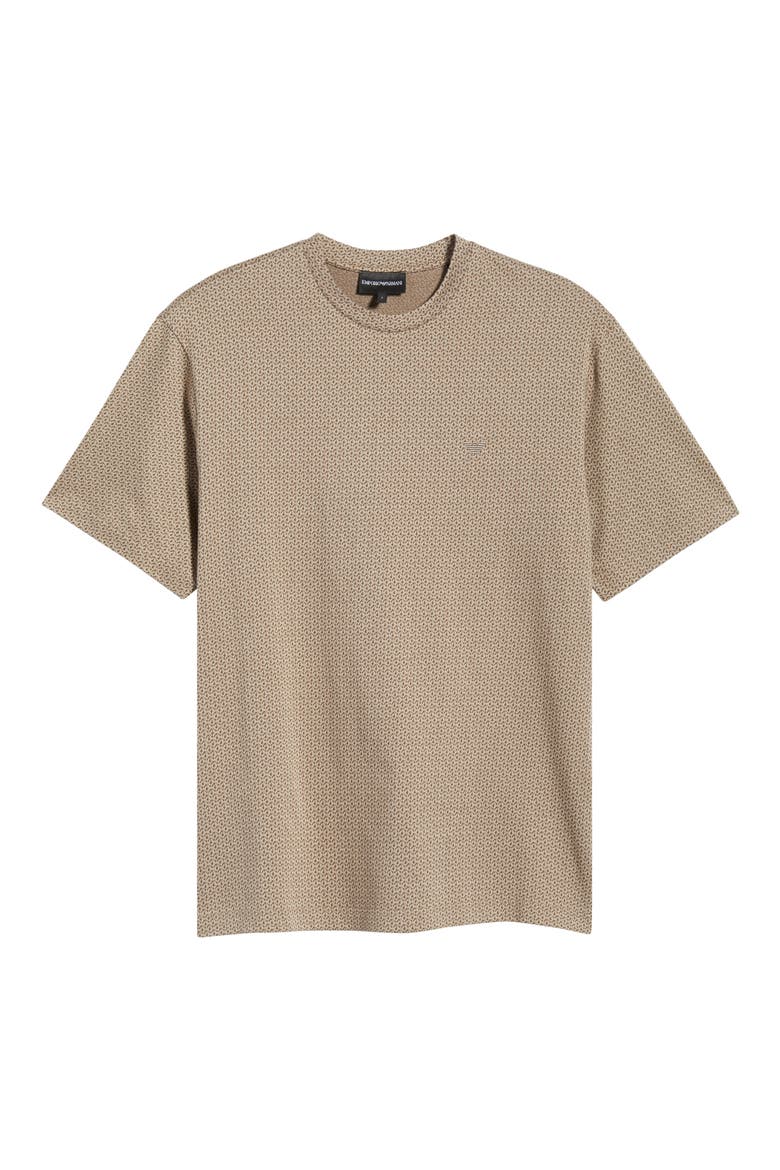 Geo Print Cotton Graphic T-Shirt, Alternate, color, BROWN