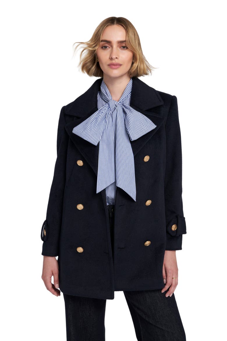 Melton Peacoat, Alternate, color, Navy