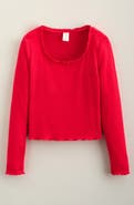 Treasure & Bond Kids' Ribbed Long Sleeve Tee