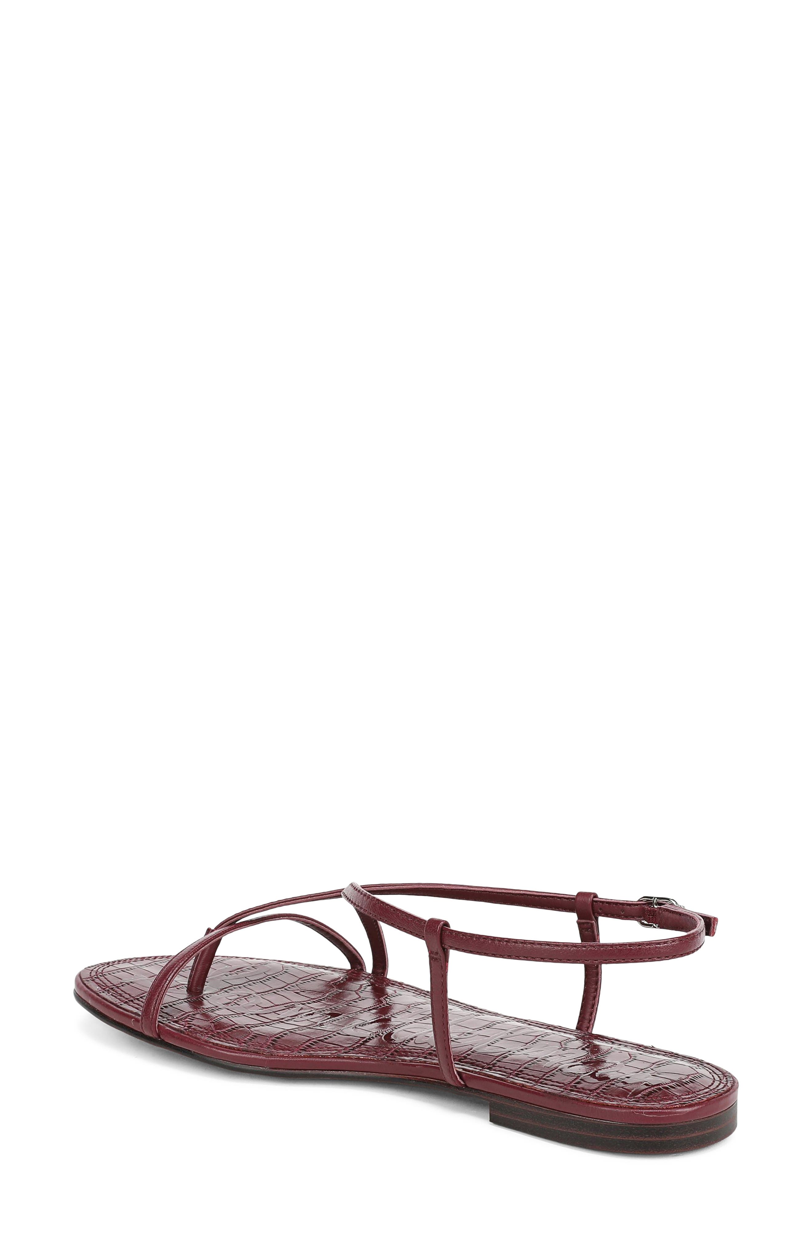Calla Flat Sandal, Alternate, color, CHIANTI