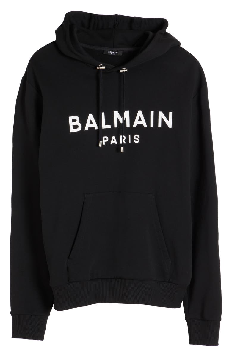 Balmain Logo Graphic Hoodie, Alternate, color, 