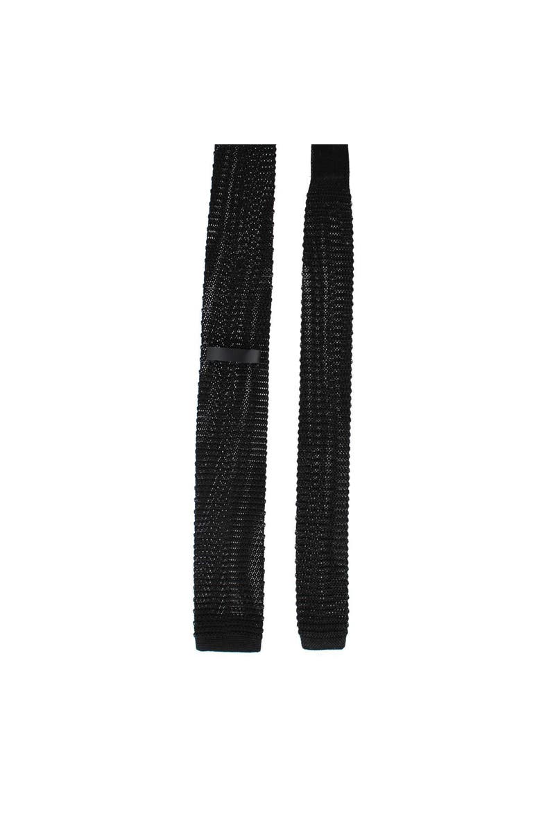 Trafalgar Zion Knit Silk Solid Colored Necktie, Alternate, color, Black