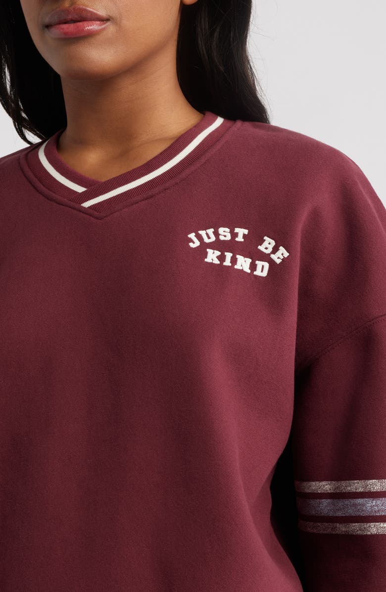 THE MAYFAIR GROUP Just Be Kind Sweatshirt, Alternate, color, Maroon