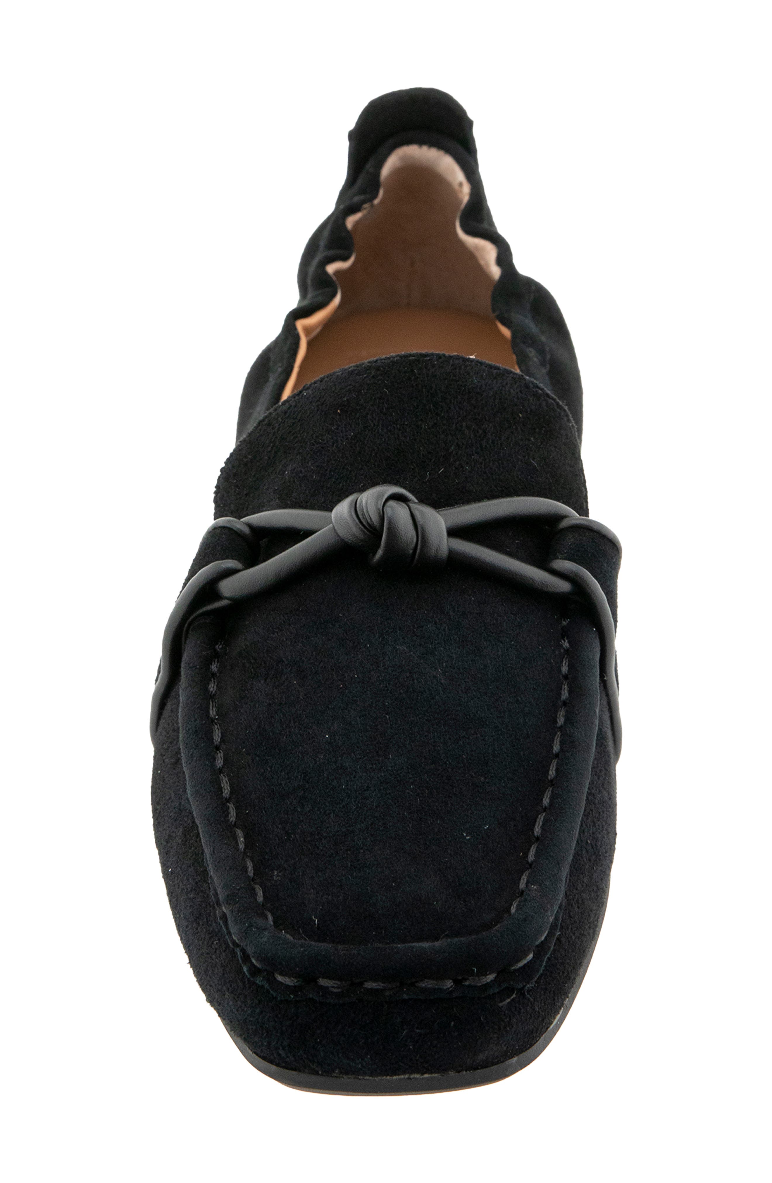 Sophie Knot Loafer, Alternate, color, BLACK SUEDE