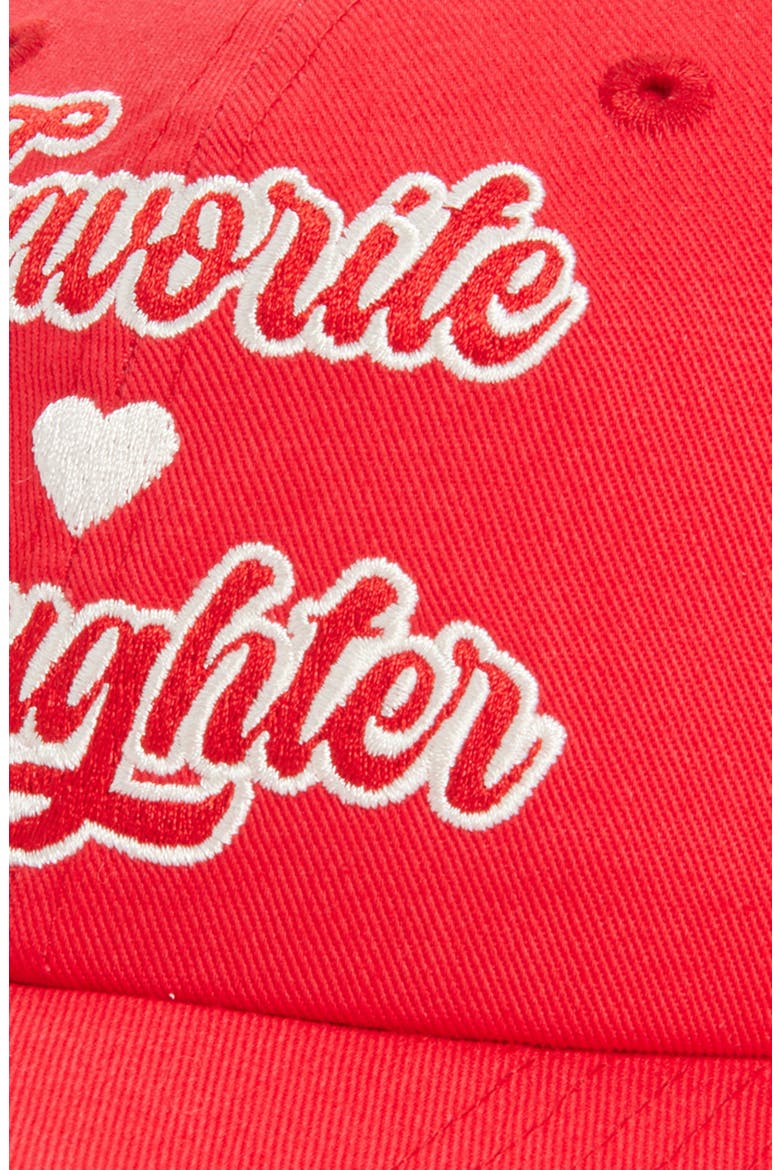 Valentine Logo Cotton Twill Baseball Cap, Alternate, color, RED