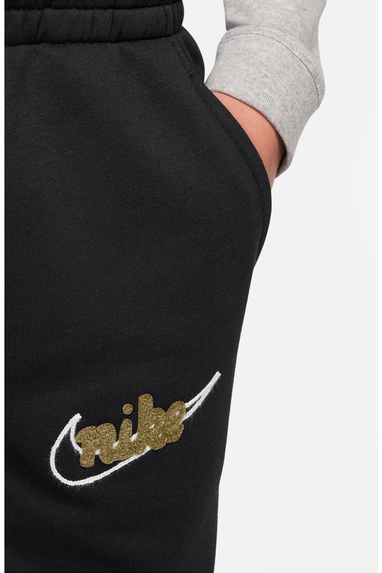 Kids' Sportswear Club Joggers, Alternate, color, BLACK/ BLACK/ WHITE/ BLACK