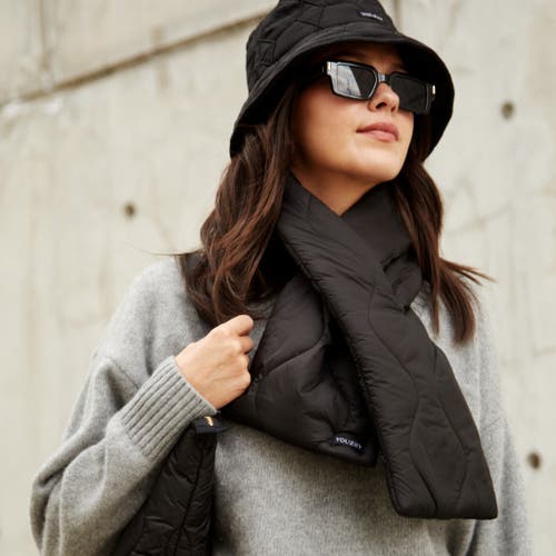 Youzey Puffer Scarf In Black