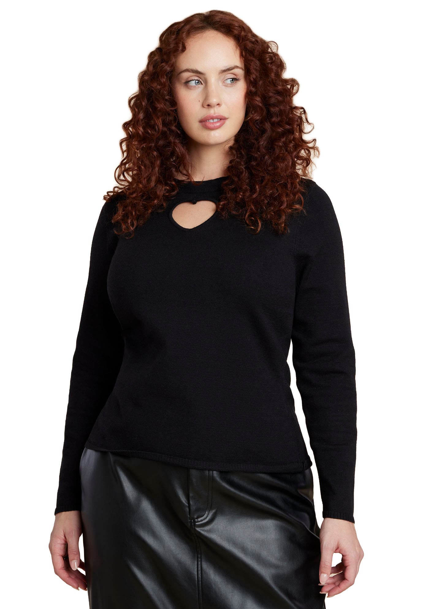 Heart Cut Out Sweater